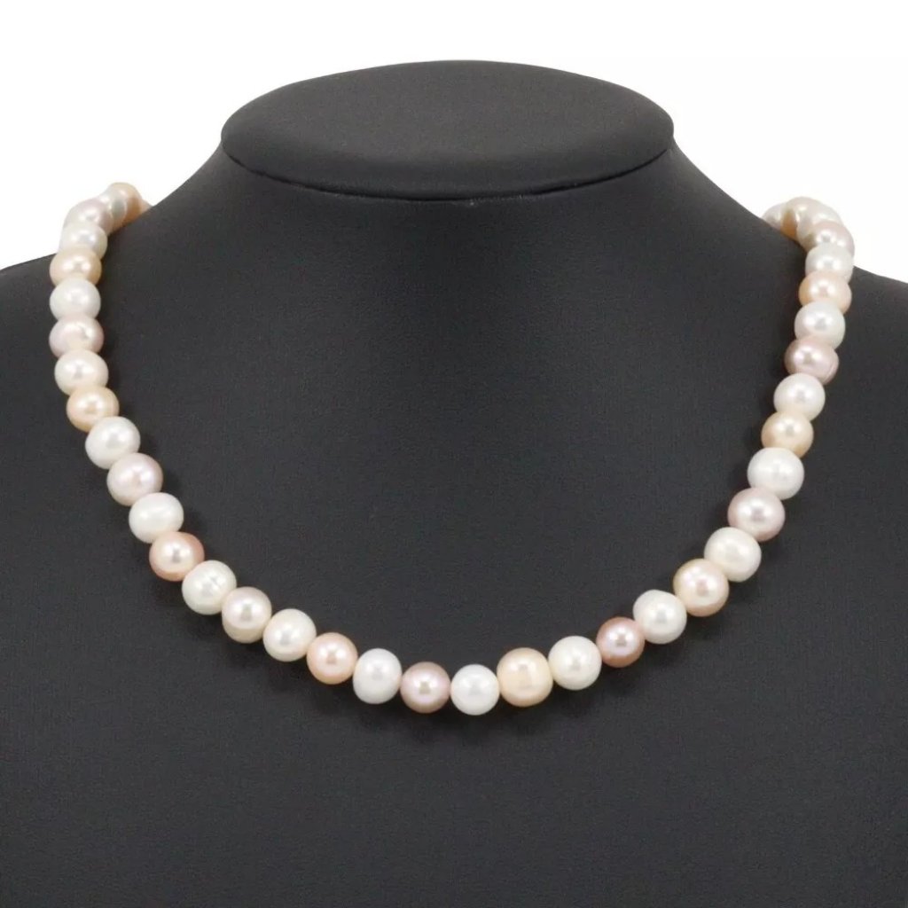 Baroque Pearl Necklace 2 Tone Color Pearl/Metallic 55.1g Women